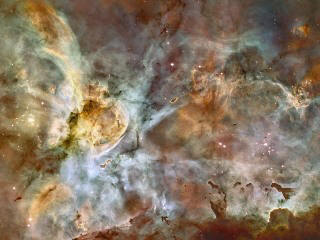 Панорама туманности Киля от Hubble