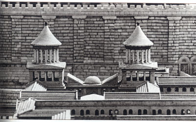 Модель дворца Хасмонеев в Верхнем городе Иерусалима по М.Ави-Йона.