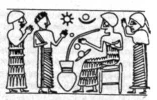 Древняя ассирийская цилиндрическая печать