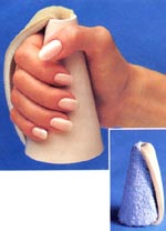 Для профилактики контактур суставов кисти можно применить специальный конус