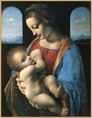 Эрмитаж. Мадонна с Младенцем (Мадонна Литта) Леонардо да Винчи (1452-1519)
