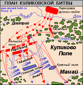 План Куликовской битвы. http://ancient.gerodot.ru/